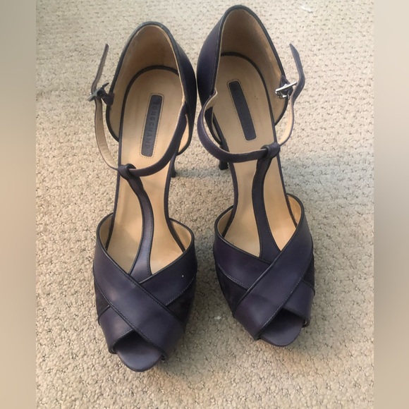 Purple platform heel LONGCHAMP - Picture 6 of 6